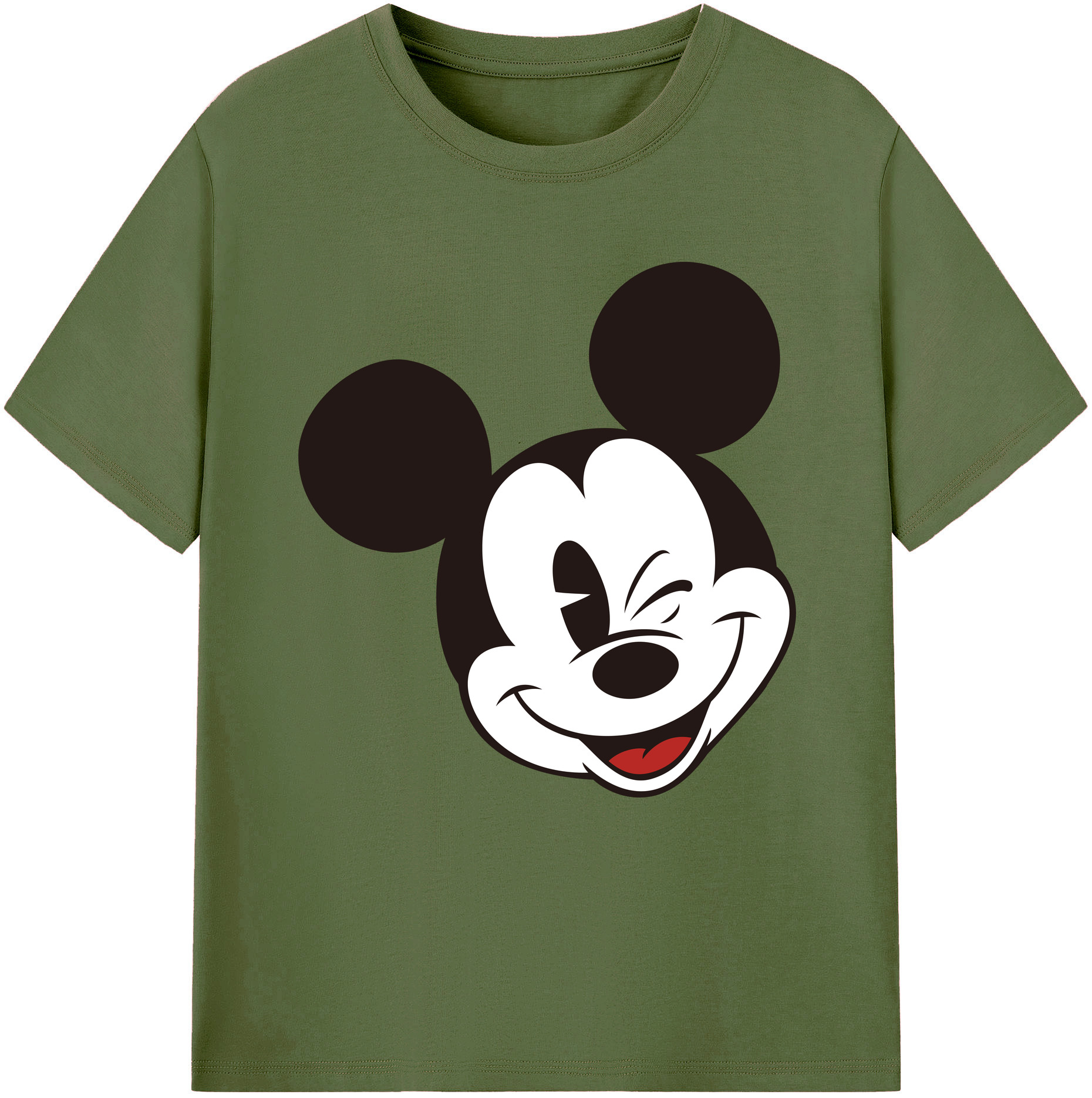（画像用） ミッキーマウス Mickey Mouse 綿100％半袖Tシャツ（フロントプリント）